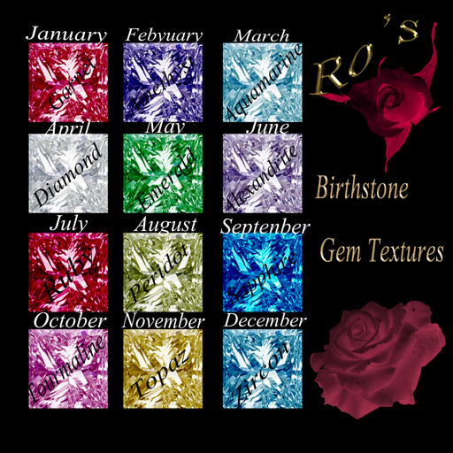 Ro's birthstone textures