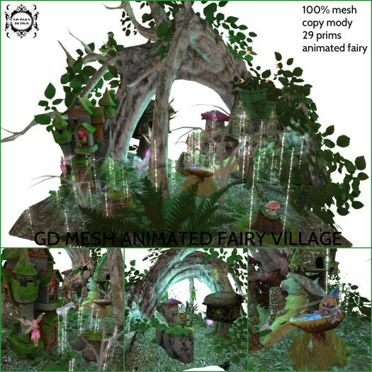 GD MESH ANIMATED FAIRY VILLAGE