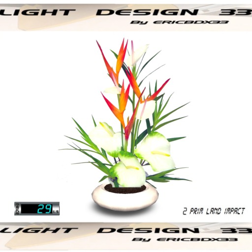 Tropical Flowers 04 - mesh - 2Prims (Boxed)