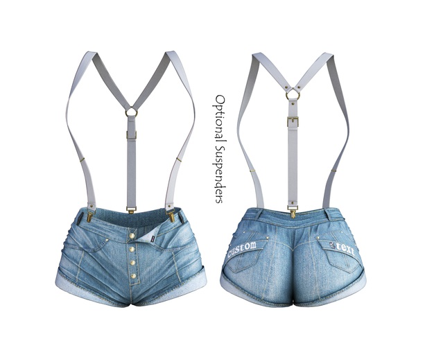 Second Life Marketplace adorsy Erika Jeans Shorts Splash Maitreya