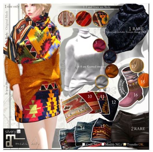 *:..Silvery K..:*KilimStyle(Skirt Red)10