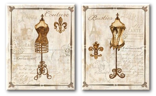 Wall Decor - Dress Form Duo