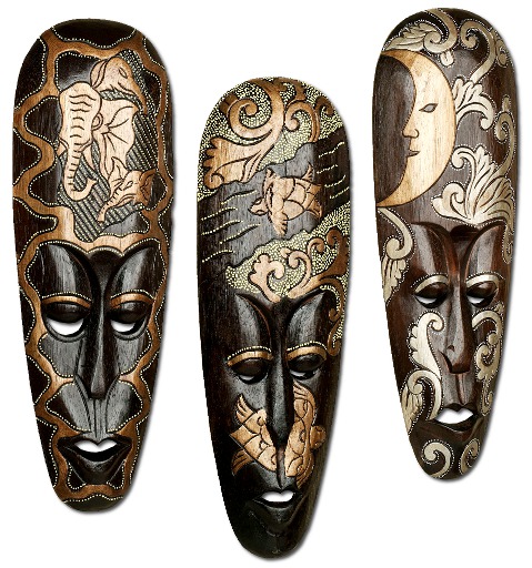 Wall Decor - African Mask Trio