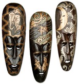 Wall Decor - African Mask Trio