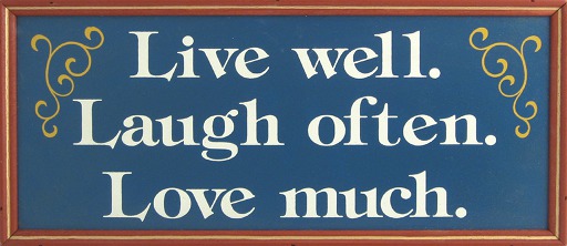 Sign - Live Laugh Love - Blue