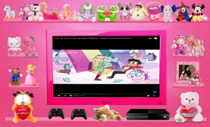 Painel e TV Pink GIrl