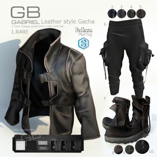 7.::GB:: Leather zip boots / Vintage