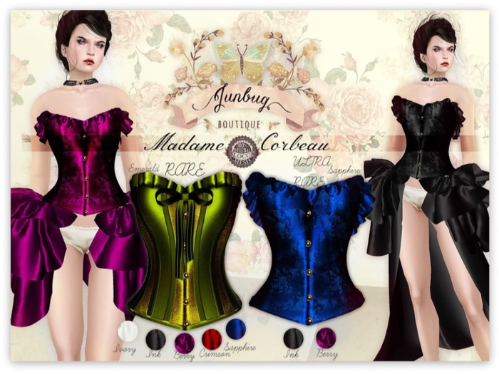 *{Junbug}* Madame Corbeau's Corsette [Ink] - S RARE 1