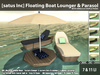 satus inc floating boat lounger parasol pic