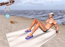 Blow Up Crowlley  Flip Flop Blue Signature