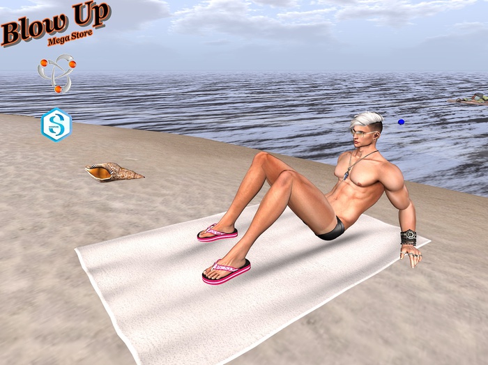Blow Up Crowlley  Flip Flop Magenta Signature