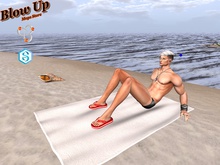 Blow Up Crowlley  Flip Flop Red Signature
