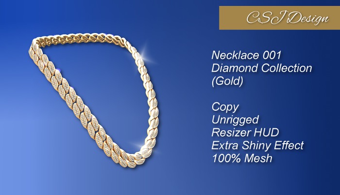 CSJ Diamond Collection Necklace 001 Gold