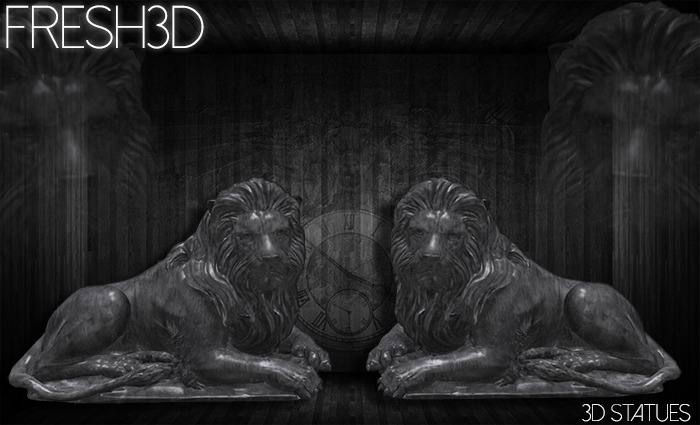Fresh3D Lion STATUES