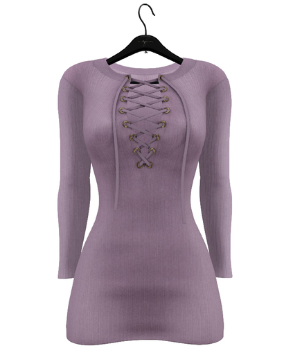 fame femme: Kendy LaceUpDress - Maitreya - Lilac