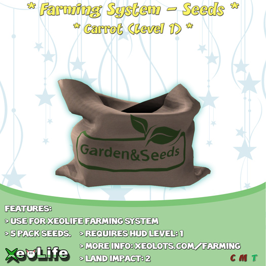 *XeoLife* Seeds - Carrot (Required Level 1)