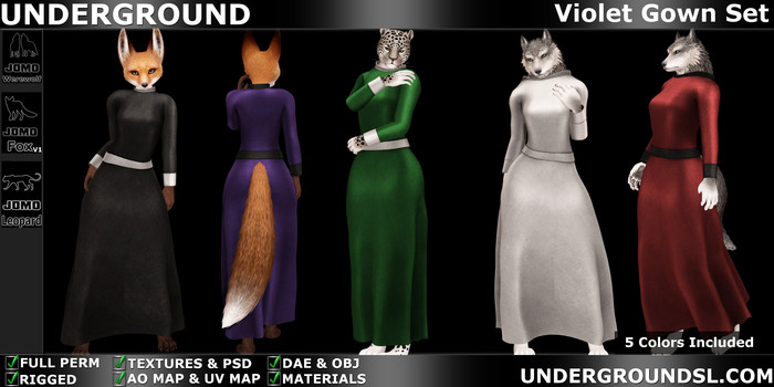 {UG} - Violet Gown Set