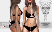 .Fragile. BLACK BIKINI & NECKLACE TMP MAITREYA TONIC SLINK BELL