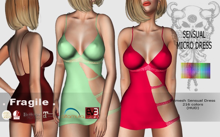 .Fragile. Sensual micro Dress - 216 colors  (add me)