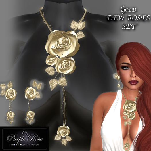 **PR GOLD DEW ROSES SET