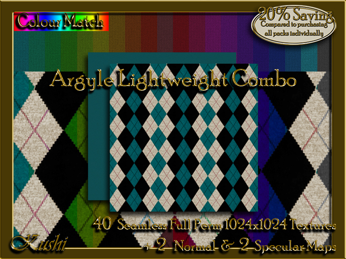 !Kushi! ArgyleLightweightCOMBO Textures -WEAR TO UNPACK