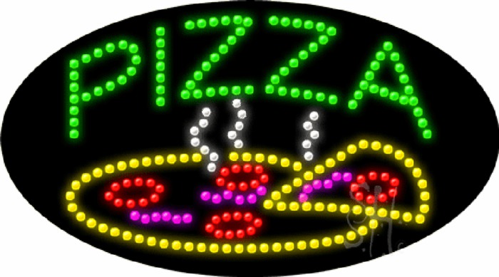 animated pizza sign