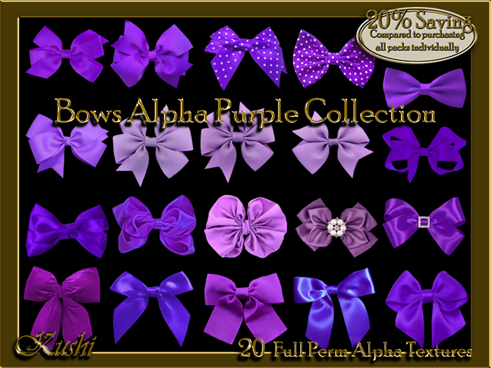 Bows Alpha Purple Collection textures