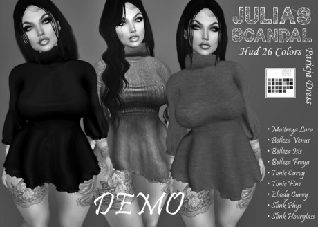Second Life Marketplace - ! Julia's Scandal Particja Dress DEMO