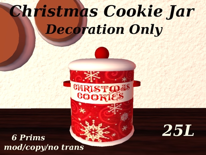 Christmas Cookie Jar - Decoration Only 