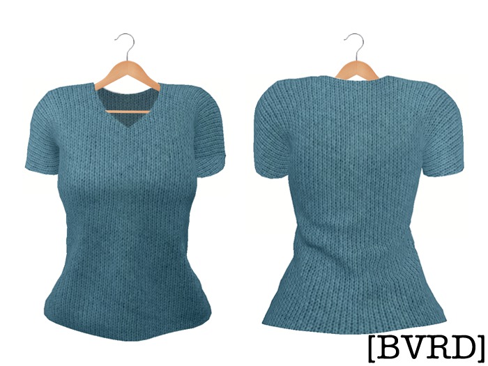 [BVRD] - Short Sleeve Knit - Blue