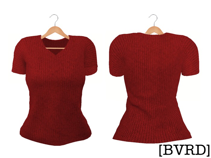 [BVRD] - Short Sleeve Knit - Red