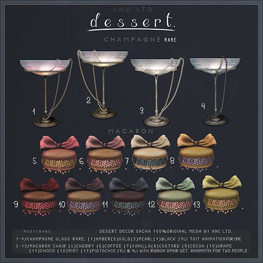 10){anc}  Dessert. /  macaron chair [grape]