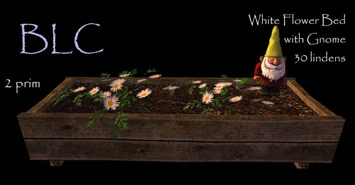 Flower Gnome ~ white ~ 2 prims