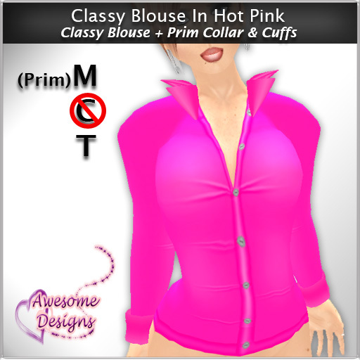 *Awesome Designs Classy Blouse In Hot Pink