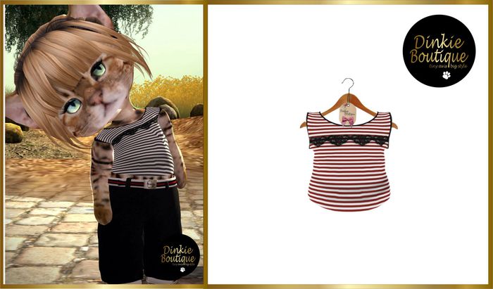 *DB* DINKIES DOLLY TOP red