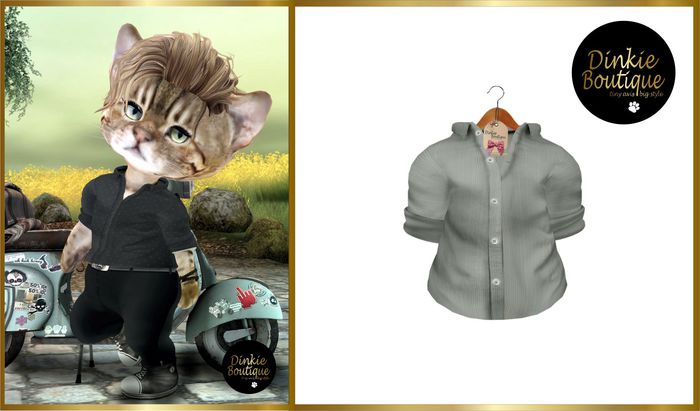 *DB* DINKIES HIPSTER DRESS SHIRT gray