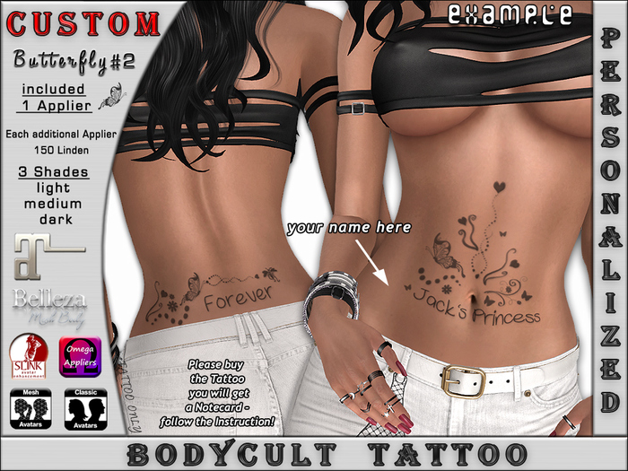 BodyCult Custom Tattoo Butterfly#2