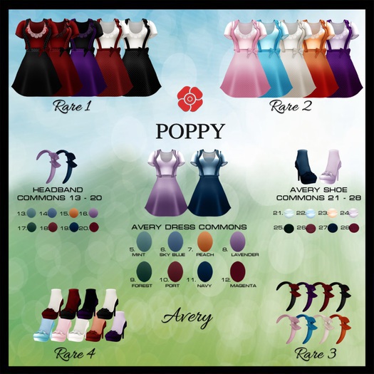 Poppy- Avery *Forest* Full Set