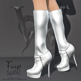 Wicca's Wardrobe - Faye Boots [White] [BOXED]
