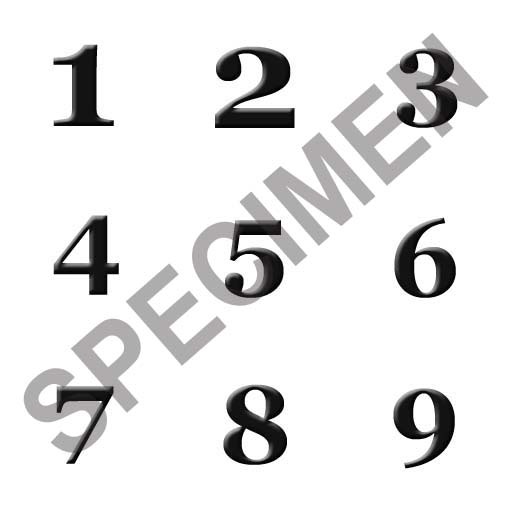 Numbers 1 to 9