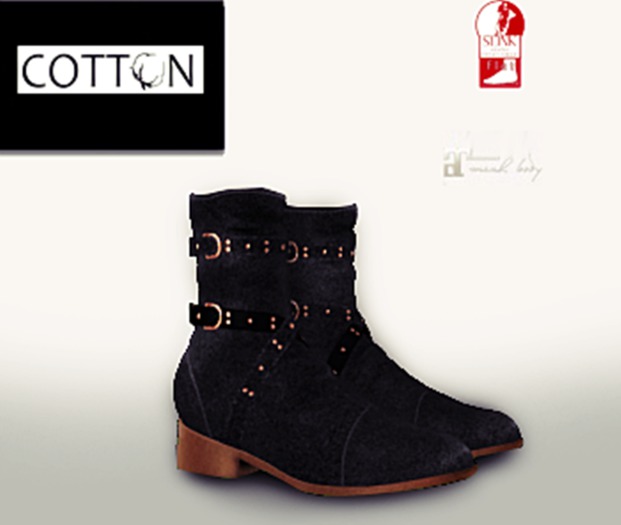 :Cotton:Calypso boots black