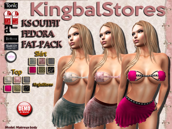 420 KS OUTFIT FEDORA SKIRT&TOP FAT-PACK