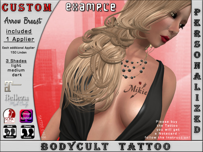 BodyCult Custom Tattoo Arrow Breast Female