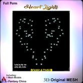 Full Perm Mesh Heart Lights 