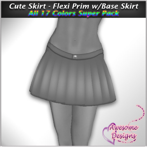 Second Life Marketplace *Awesome Designs Cute Skirt In 17 Color Super