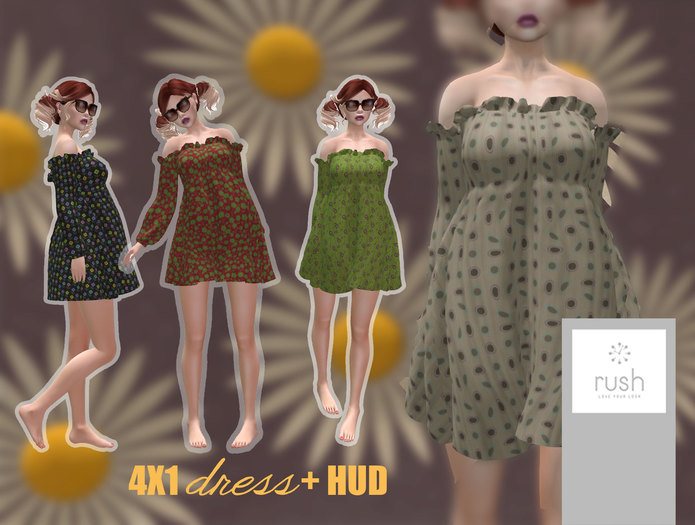 Floral Short Dress LOLA 4X1 HUD driven