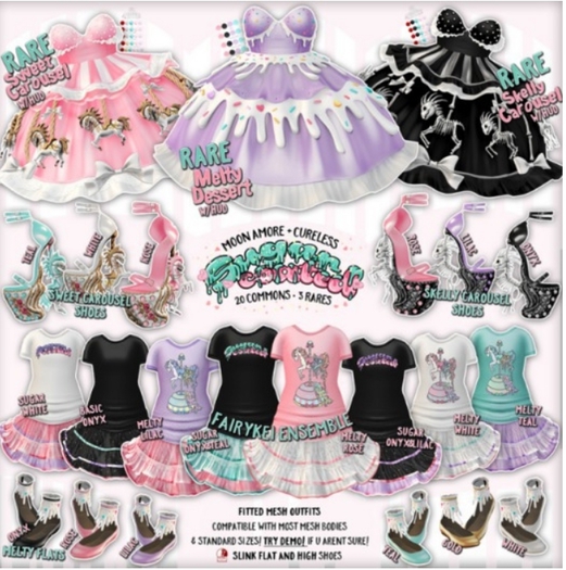 MoonAmore+CURELESS / SugarCoated / FairyKeiEnsemble / Onyx+Teal