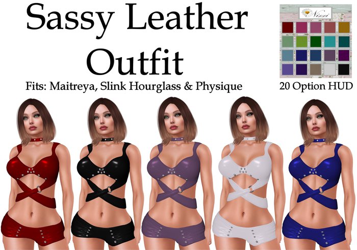 Nixxi Fashions - Sassy Leather Outfit (20 Options)