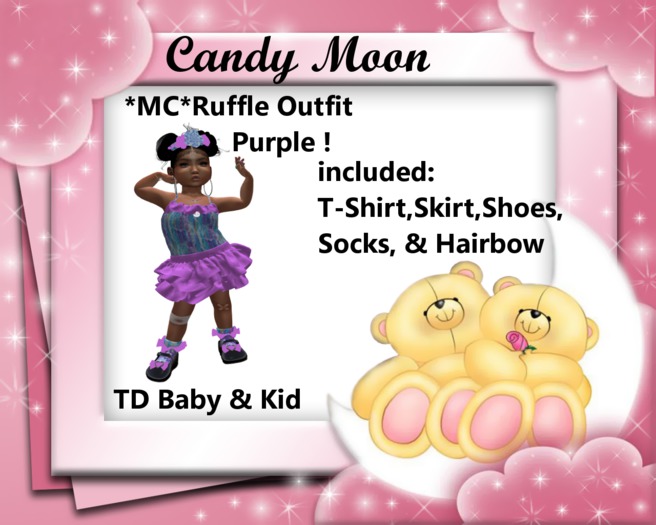 *MC*Ruffle Outfit K & B Purple,99