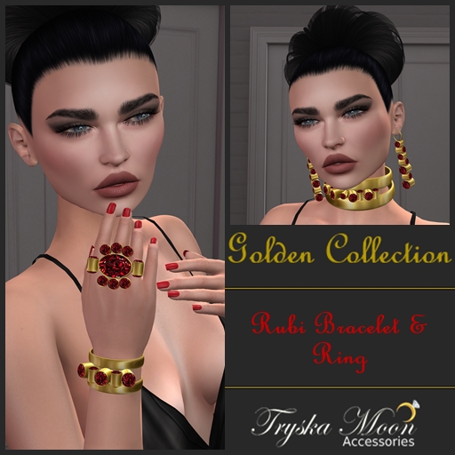 GOLDEN COLLECTION RUBI BRACELET & RING